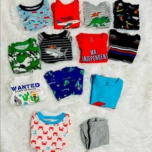 Huge lot of Carter’s Boys 24M and 2T Pajamas